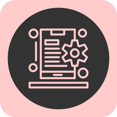 Ağ geliştirme simgesi soyut bir grupta izole edildi