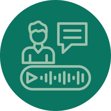 Bir sohbet simgesinin vektör illüstrasyonu