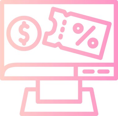 Dolar. Web simgesi basit illüstrasyon