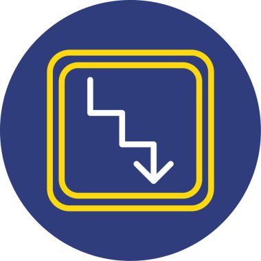 Mavi ok simgesinin vektör illüstrasyonu