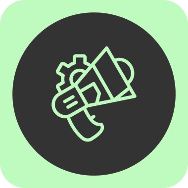 Soyut arkaplanda megafon simgesi izole edildi