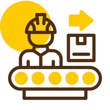 Fabrika simgesi, vektör illüstrasyonu