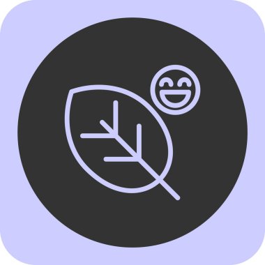 Yaprak simgesi olan bir dalın vektör illüstrasyonu