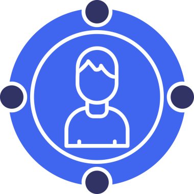 Adamım. Web simgesi basit illüstrasyon