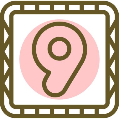 Sekiz sekiz sekiz sekiz simge, vektör illüstrasyonu, beyaz arkaplanda