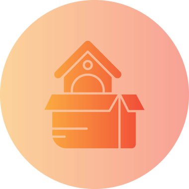 Ev, ev, ev konsepti ile inşa etmenin vektör simgesi