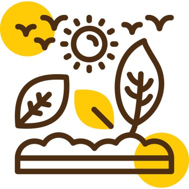 Sonbahar yaprakları simgesi, vektör illüstrasyonu