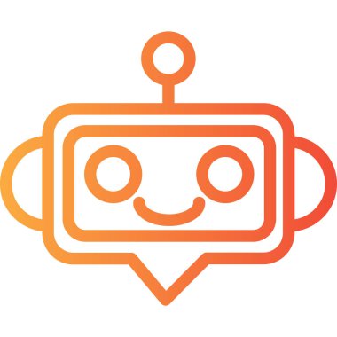 Vektör illüstrasyonu, robot simgesi