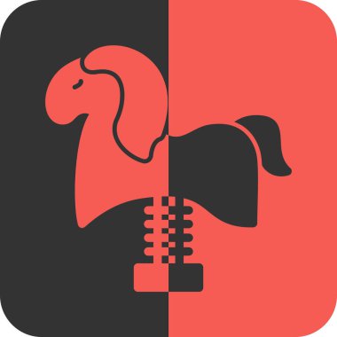 vektör modern simge, kırmızı arkaplan