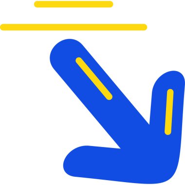 Taslak biçiminde ok aşağı yönlü simge