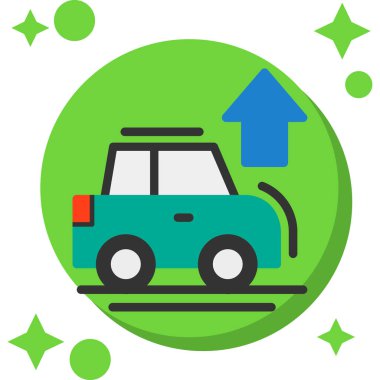 - Araba. Web simgesi basit illüstrasyon