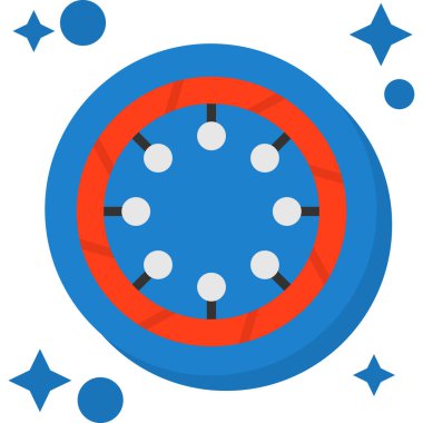 Casino çip vektör simgesi