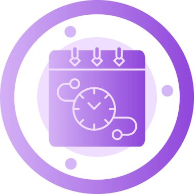 Saat simgesi vektör illüstrasyonu