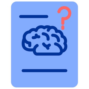 Beyin. Web simgesi basit illüstrasyon