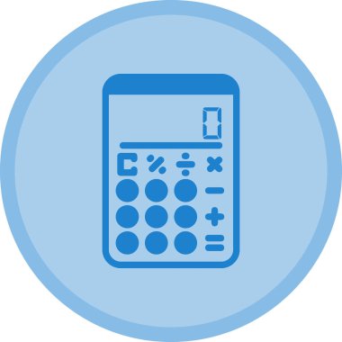 Hesap makinesi. Web simgesi basit illüstrasyon