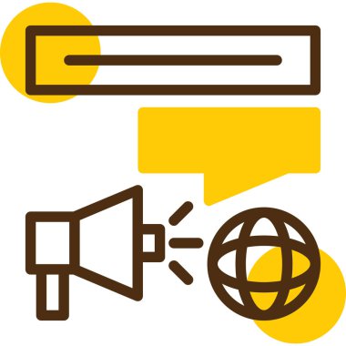 megafon ve hoparlör simgesi, vektör illüstrasyonu