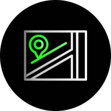 Modern b 'nin vektör çizimi navigasyon simgesinden yoksun