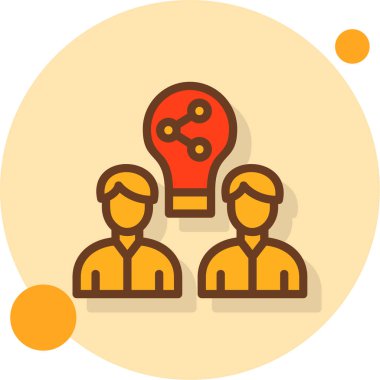 Düz biçimli ampul fikri yaratıcı simgesi