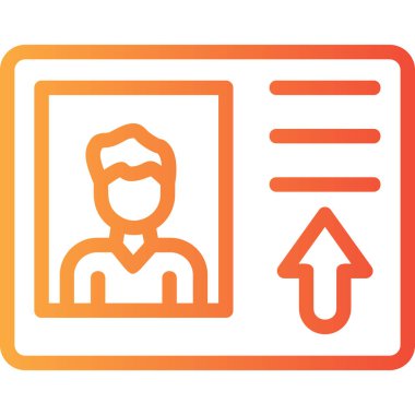 ID kart simgesi vektör illüstrasyonu