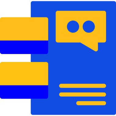 Konuş. Web simgesi basit illüstrasyon