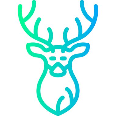 geyik simgesi, basit illüstrasyon tasarımı