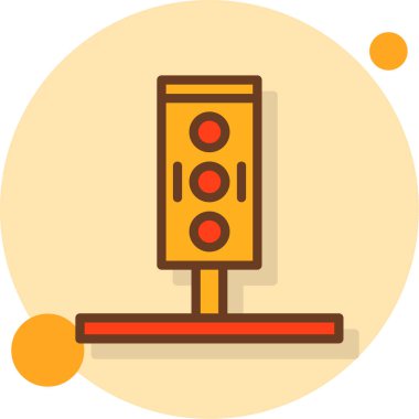 Yol bariyeri. Web simgesi basit illüstrasyon