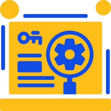 analiz web simgesi, basit vektör illüstrasyonu