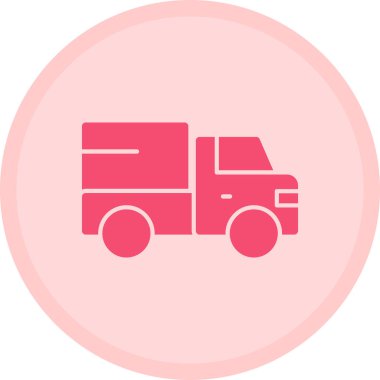 Kamyon Simgesi Moda Biçiminde İzole Arkaplan