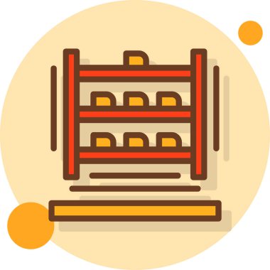 Ekmek. Web simgesi basit illüstrasyon