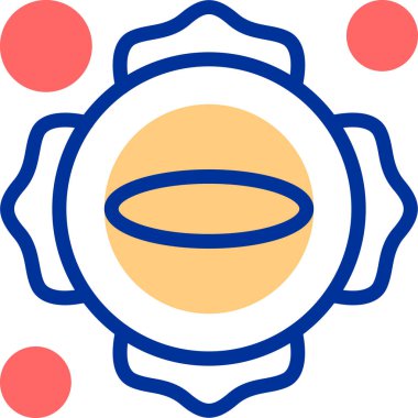 Yemek. Web simgesi basit illüstrasyon