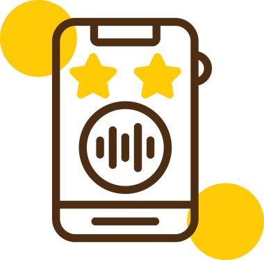 mobil derecelendirme vektörü simge tasarımı