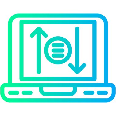 Bilgisayar. Web simgesi basit illüstrasyon