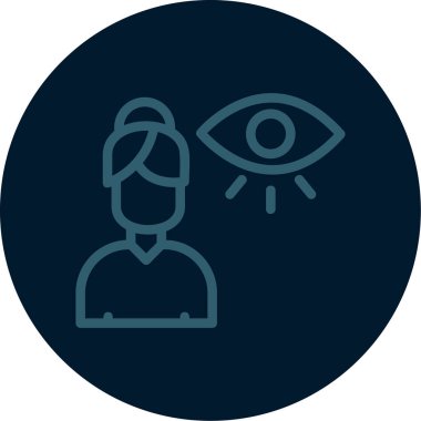 İnsan gözü ikonu. vektör illüstrasyonu