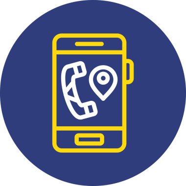 Cep telefonu. Web simgesi basit illüstrasyon