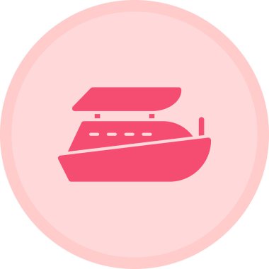 Bir tekne simgesinin vektör illüstrasyonu