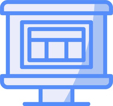 Bilgisayar. Web simgesi basit tasarım