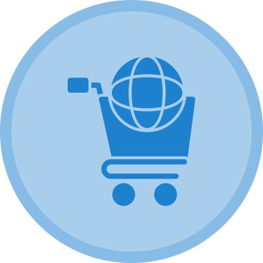 Alışveriş sepeti ikonu vektör illüstrasyonu