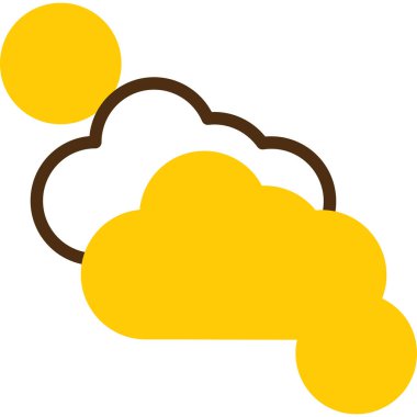 Bulut. Web simgesi basit illüstrasyon