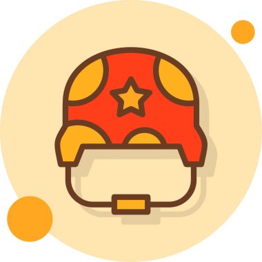 Miğfer. Web simgesi basit illüstrasyon