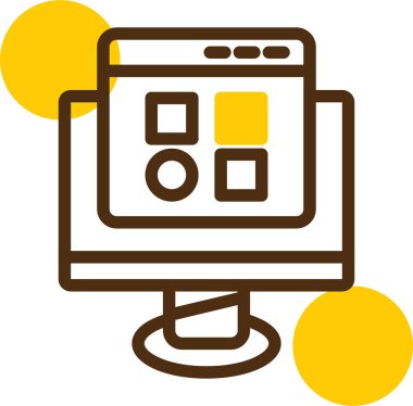 Web simgesi, vektör illüstrasyonu