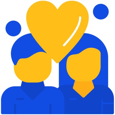 Kalp. Web simgesi basit tasarım