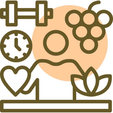 Bir kalp simgesinin vektör illüstrasyonu