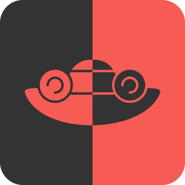 Bir araba simgesinin vektör illüstrasyonu