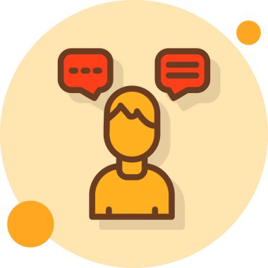 Konuş. Web simgesi basit illüstrasyon