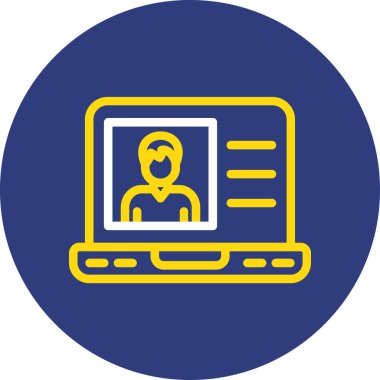 Bilgisayar bilgisayarı. Web simgesi basit illüstrasyon