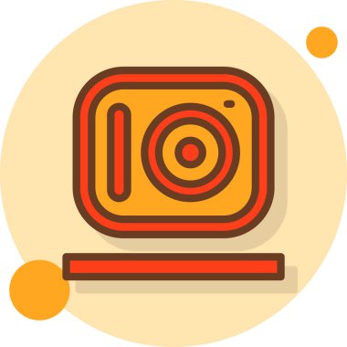 Kamera. Web simgesi basit illüstrasyon