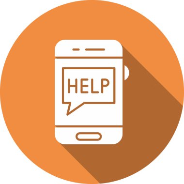 Modern yardım simgesinin vektör illüstrasyonu