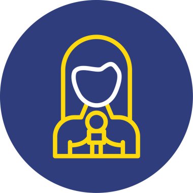 Bir kadın simgesinin vektör illüstrasyonu