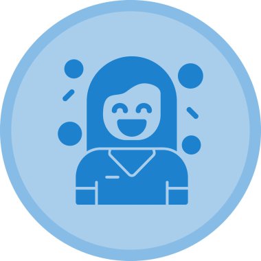 Kızım. Web simgesi basit illüstrasyon