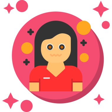 Kadın avatar tasarımı, vektör illüstrasyonu 10 grafik